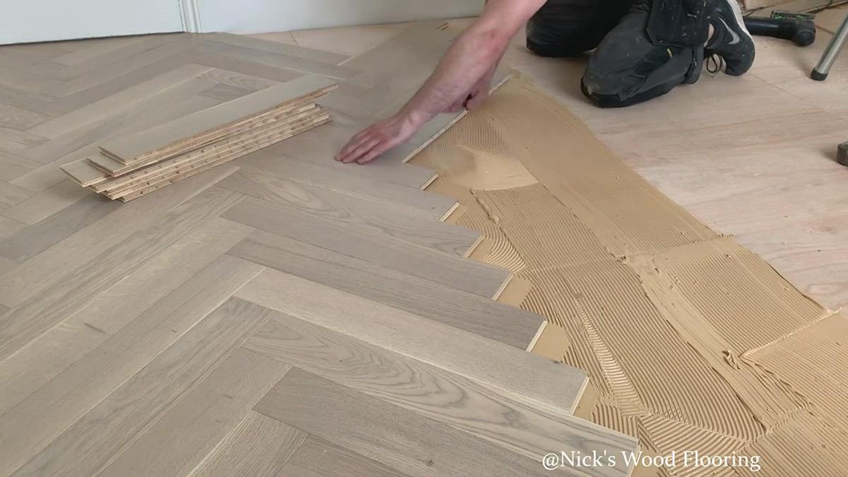 How To Install Installing Herringbone Engineered Wood Flooring Glue Down?